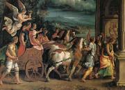 Giulio Romano The Triumph o Titus and Vespasian (mk05) oil on canvas